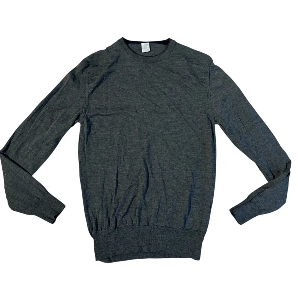 Eleventy Gray Lightweight Wool Silk Sweater Size Small